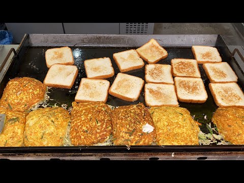 AMAZING GIANT SIZE ! $2 VERY CHEAP FAMOUS EGG TOAST IN KOREA 🇰🇷 - KOREAN STREET FOOD
