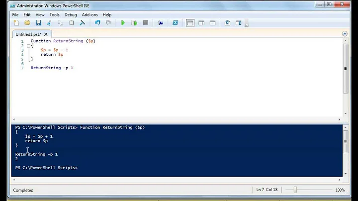 Powershell: How To Write A Function