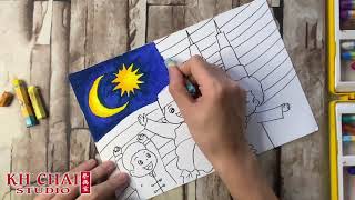 Poster Hari Kebangsaan 2021 国庆日海报：Cara Mewarna 上色篇 Part 1