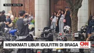 Libur Lebaran, Wisata Braga Bandung Dipadati Pengunjung