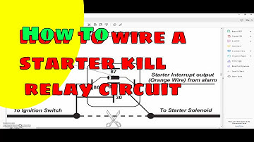 How to wire a starter kill circuit relay