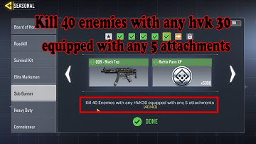 Call Of Duty: Mobile Kill 40 Enemies with HVK30 equipped with any 5 attachments alijan gamer