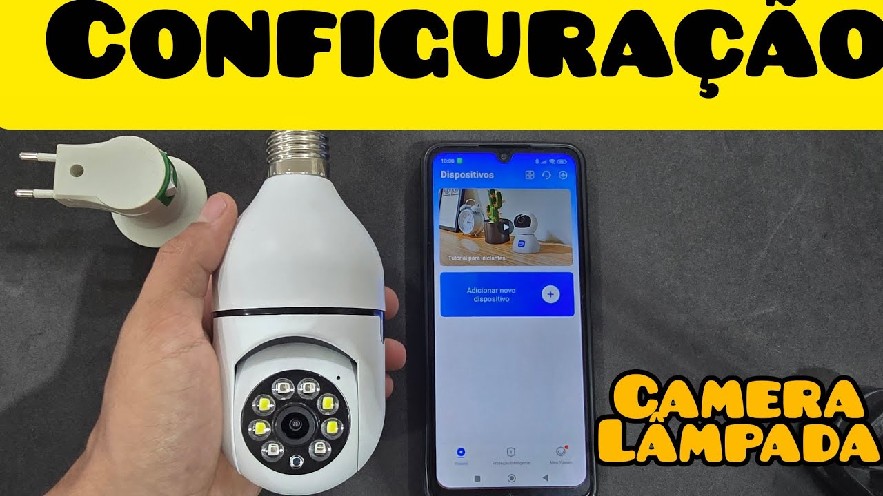 Camera segurança Wi-Fi sem fio Encaixe Lâmpada Bocal app Yoose, como Configurar 