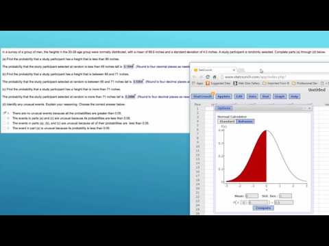 Normal Distribution problem using StatCrunch