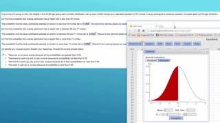 Normal Distribution problem using StatCrunch