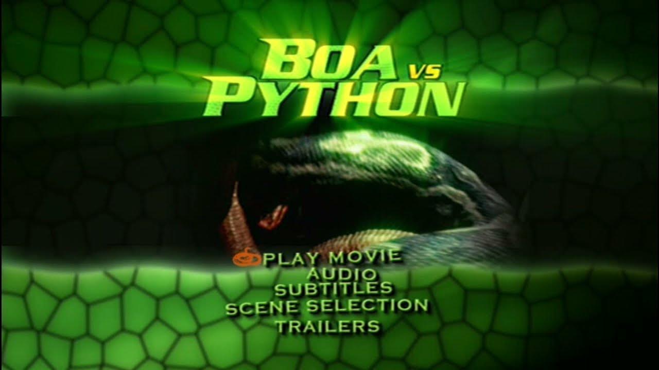 Boa vs Python (2004) DVD- Main menú, Scene Selection, Subtitle, ETC ...
