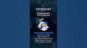 Lock Down Remote Access Tools 🛠 🔐 Cybrvault Cybersecurity Tip Of The Day