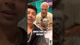 sage advice from the legendary #louferrigno 💪🏽 #theincrediblehulk #hulk #pumpingiron #dogs #dog