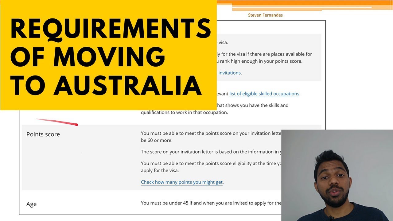 Requirements For Moving To Australia YouTube
