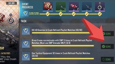 Call Of Duty Mobile Break Enemy scorestreaks with EMP 3 times in Crash Refresh Playlist Matches