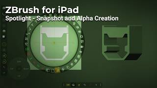 Getting Started with ZBrush for iPad - Spotlight Snapshot 3D and Alpha Editing