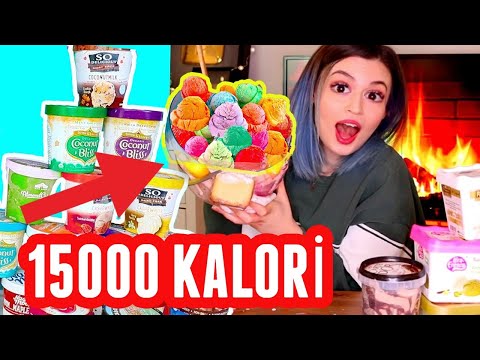 15.000 KALORİLİK DEV DONDURMA YAPTIM!