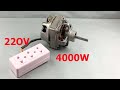 (Free Energy) turn a fan into a high power generator 220v 4000w