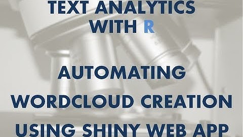 Text Analytics with R | Automating Wordcloud in Shiny - Part 2 | Shiny Web Application Tutorial