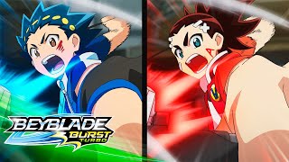 BEYBLADE BURST TURBO | Ép. 1 Le défi Turbo ! | Ép. 2 Achilles contre Forneus !