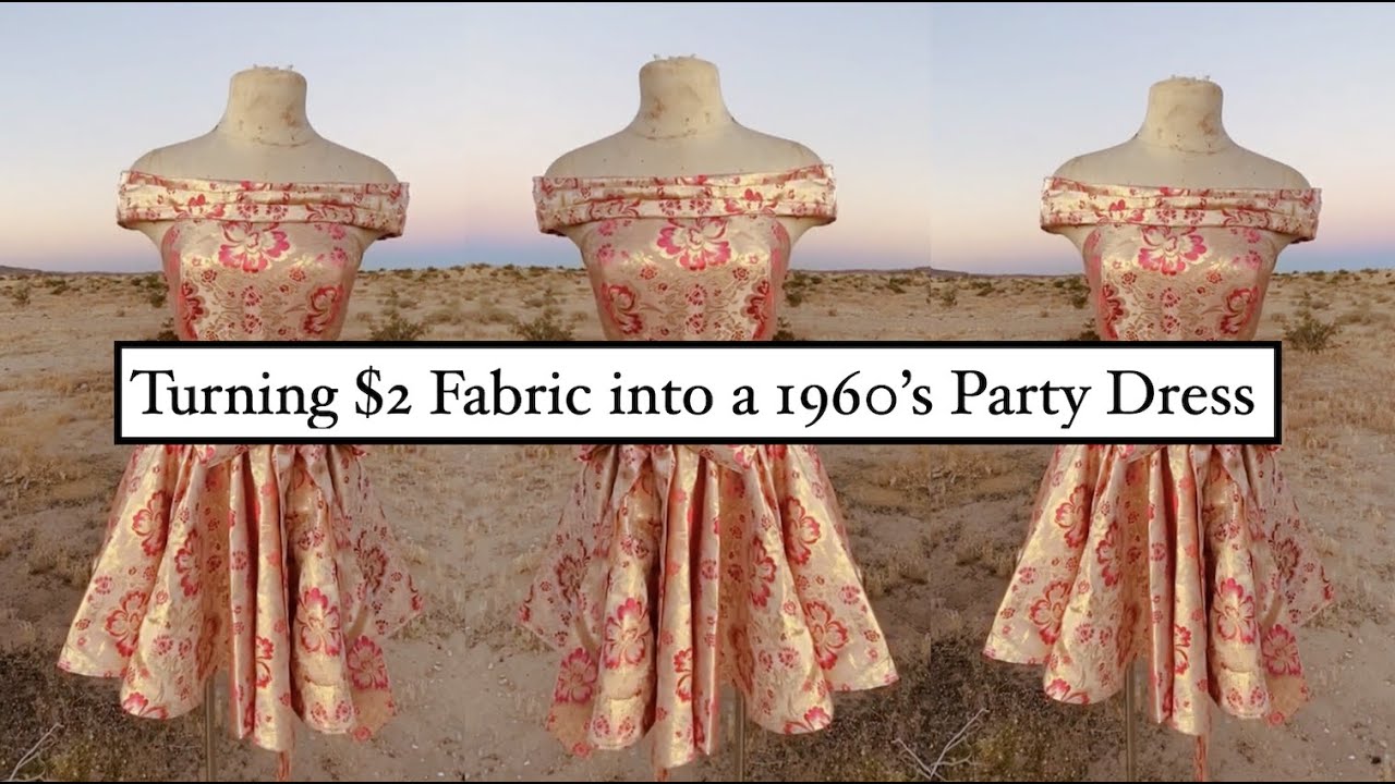 Turning $2 Fabric into a 1960&rsquo;s Party Dress #shorts