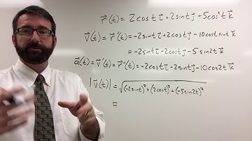 Calc 3 - 2.2.1 - Finding velocity and acceleration from a position vector