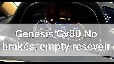 GV80 no brakes with warning lights