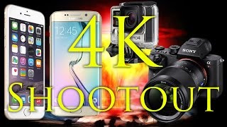 iPhone 6S vs Samsung S6, GoPro 4, and Sony a7R II: 4K Video Review