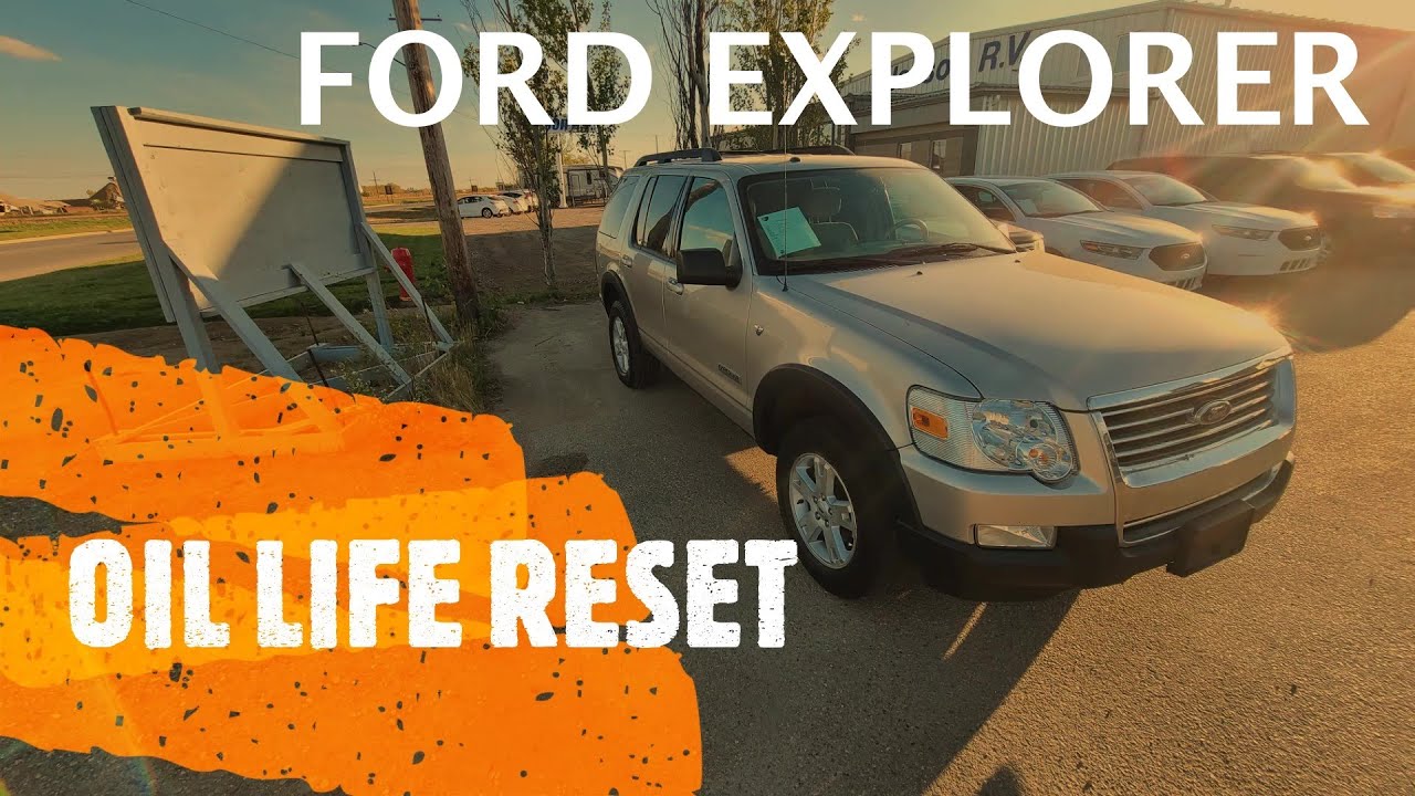 Ford Explorer - Oil Light Reset / Set to 100% (2006-2010) - YouTube