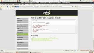 Blind SQL injection attack in DVWA