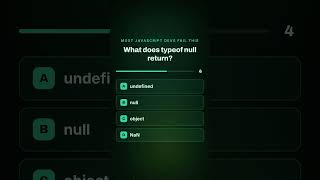 Most JS devs fail this — what does typeof null return #shorts