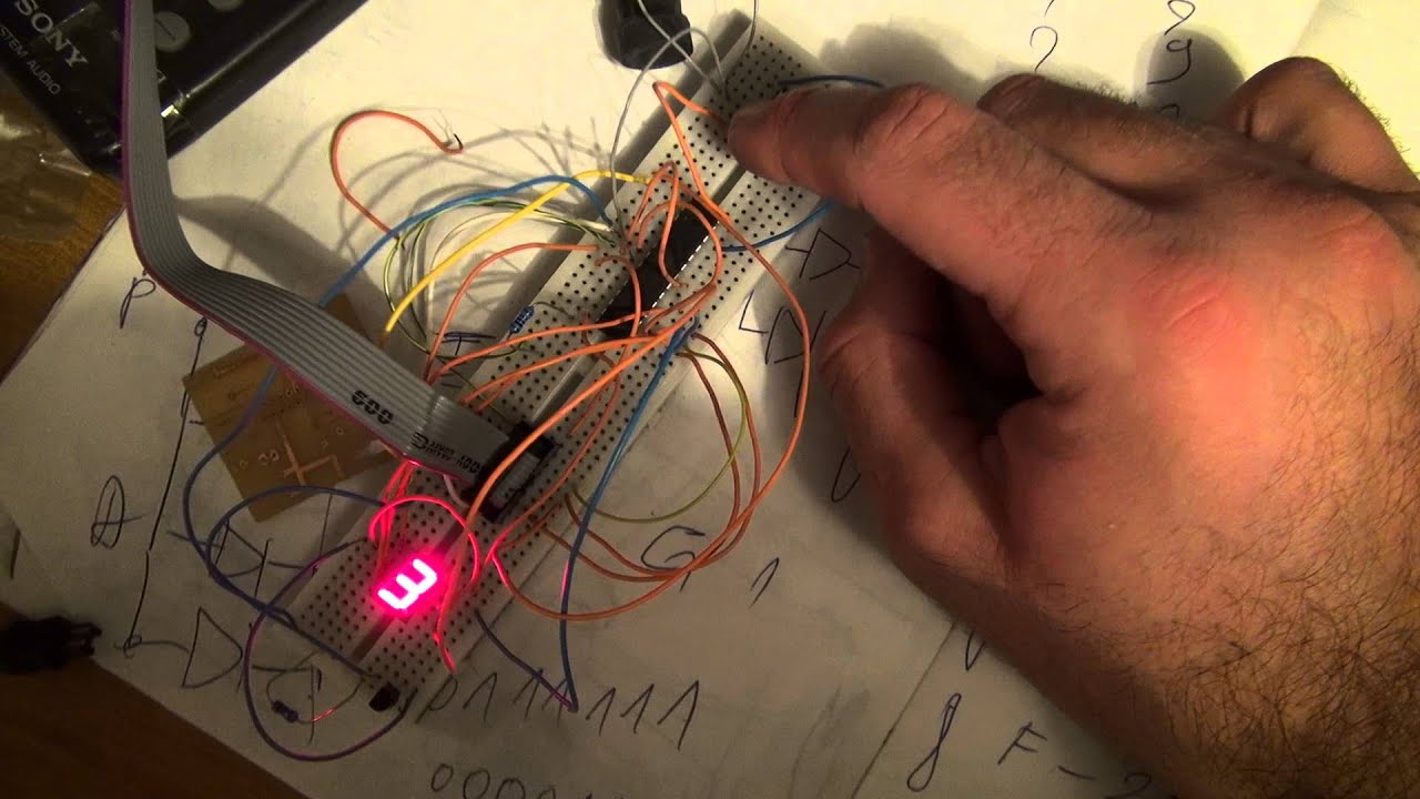 Atmega8 7segment led display + 2 switches simple program YouTube
