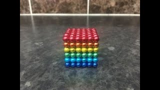 How to make a cube with 216 magnetic balls EASY! (buckyballs)