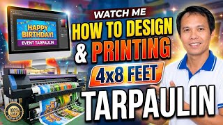 'HOW TO DESIGN AND PRINTING 4X8 FEET TARPAULIN' #TarpaulinDesign #GraphicDesignTutorial