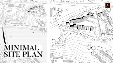 How to Render Minimal & Professional Site Plan Architecture / Illustrator