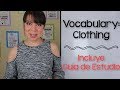 VOCABULARIO DE ROPA EN INGLÉS