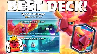 BEST DECK FOR PHOENIX LAUNCH PARTY CHALLENGE in Clash Royale! WIN FIRST TRY!!