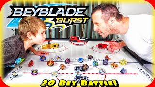 MUST SEE! Beyblade Burst 20 Bey Battle Royal on Air Hockey Table! It's about to get CRAZY in Here!