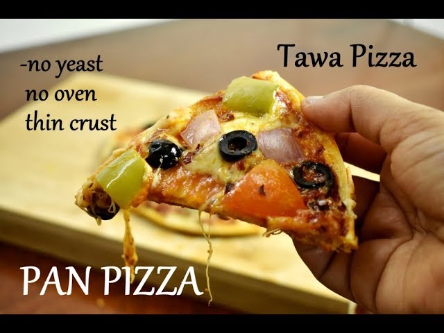 Cheese Burst Pizza On Pan Or Tawa How To Make Pizza Without Oven