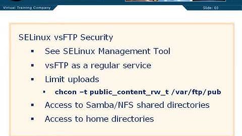 Red hat linux tutorial 46  FTP   Security Options