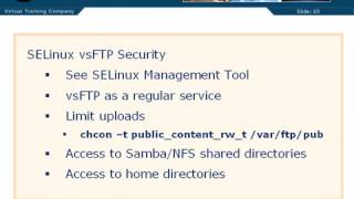 Red hat linux tutorial 46  FTP   Security Options