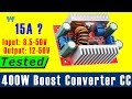 Review of 400W DC  Step-up Boost Converter input 8.5V-50V to 10V-60V