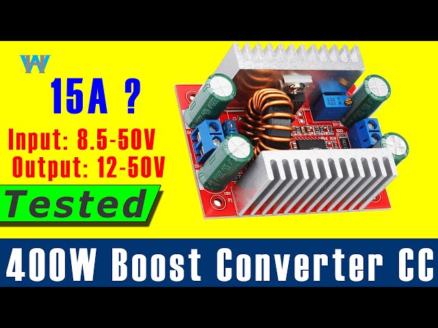 DC 400W 15A Step-up Boost Converter Constant Current 8.5-50V to 10-60V  Module