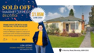 Another SOLD OFF($1.85M) Market Street RECORD property in Revesby NSW