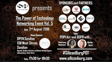 #SiliconBurgPOT GDPR and POPI Act Part 1 - introduction