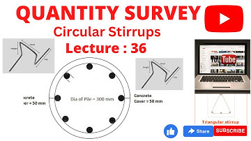 Cut Length of circular stirrup and chair bar in Hindi || How Calculate Cut Length Circular Stirrups