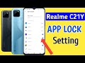 How to set app lock in realme C21Y, Realme C21Y app lock setting