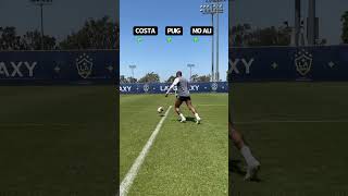 Douglas Costa vs Riqui Puig shooting challenge