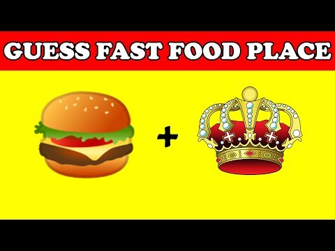 Food Quiz | Guess FAST FOOD PLACE from emoji | Food Challenge, food game, Emoji Challenge