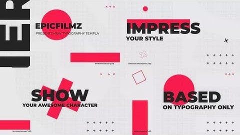 After Effects Template : Dynamic Typography Opener