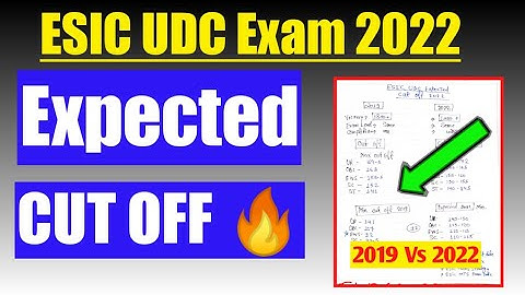 Esic Udc Expected Cut off 2022 🔥| Esic udc cut off 2022 | esic udc cut off