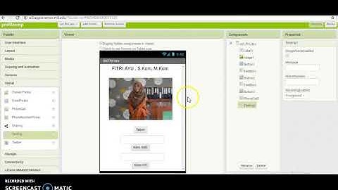 Praktek Membuat Aplikasi Andoroid untuk Kirim SMS dengan app inventor