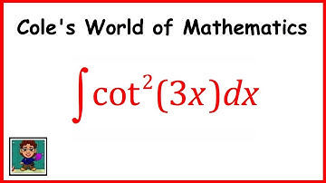 Integral of cot^2(3x) ❖ Calculus ❖ Trig Integrals
