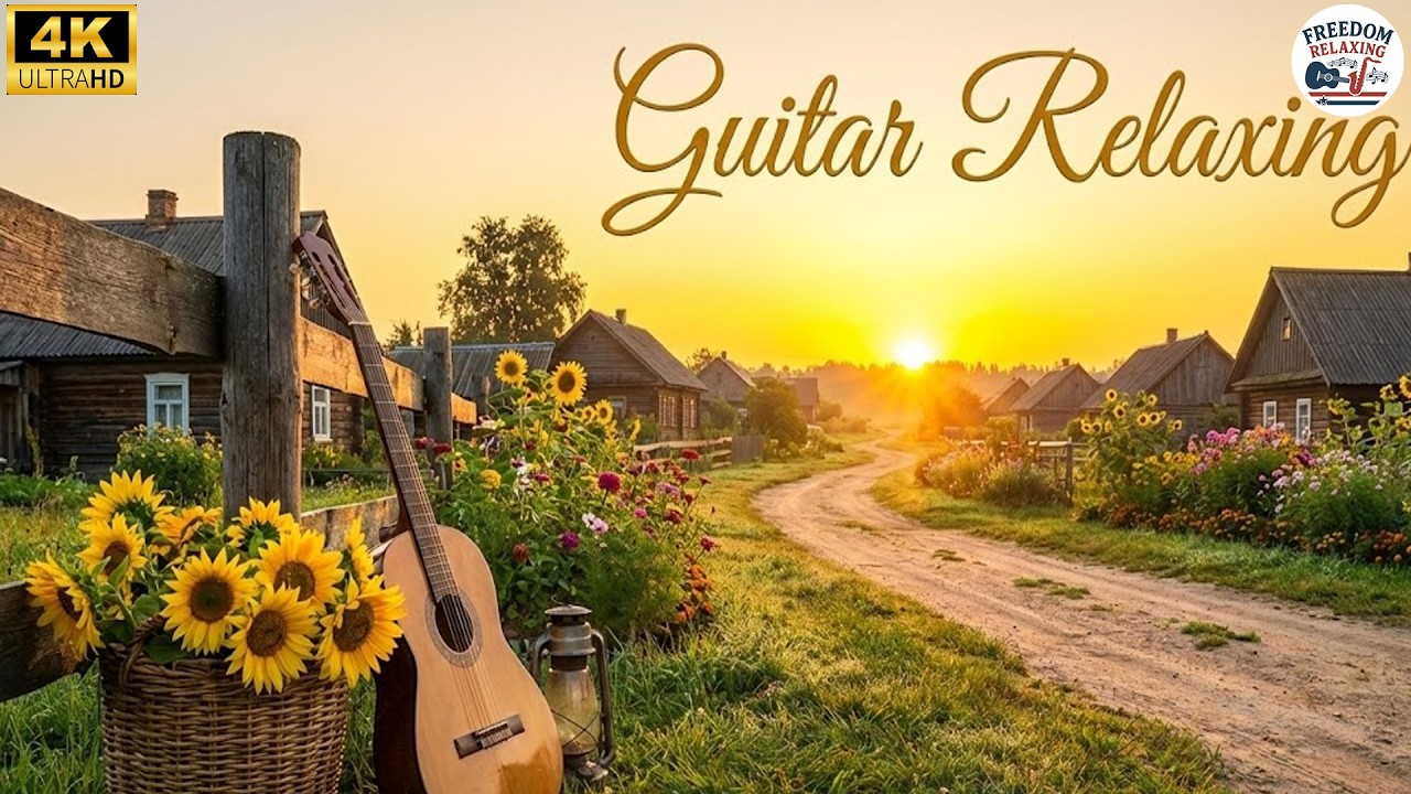 Start a peaceful week watching America residence houses 🏡 Classical Guitar Instrumental Music