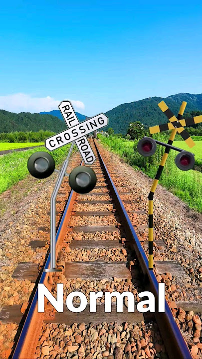 Signal dancing on truck horn 🥳 #fumikiri #railroad #truck #horn #shorts